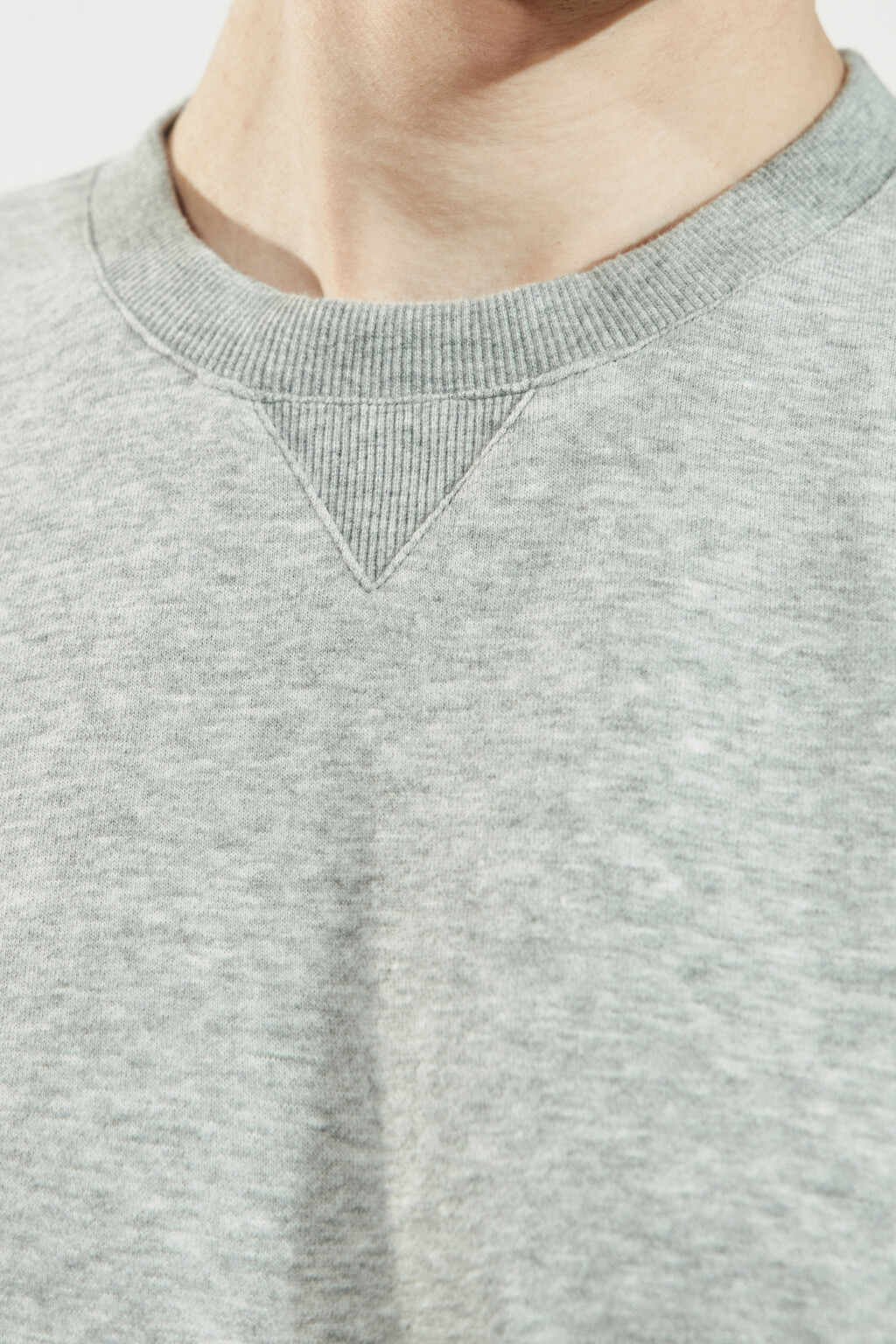 Футболка оверсайз из футера - цвет серый - 5