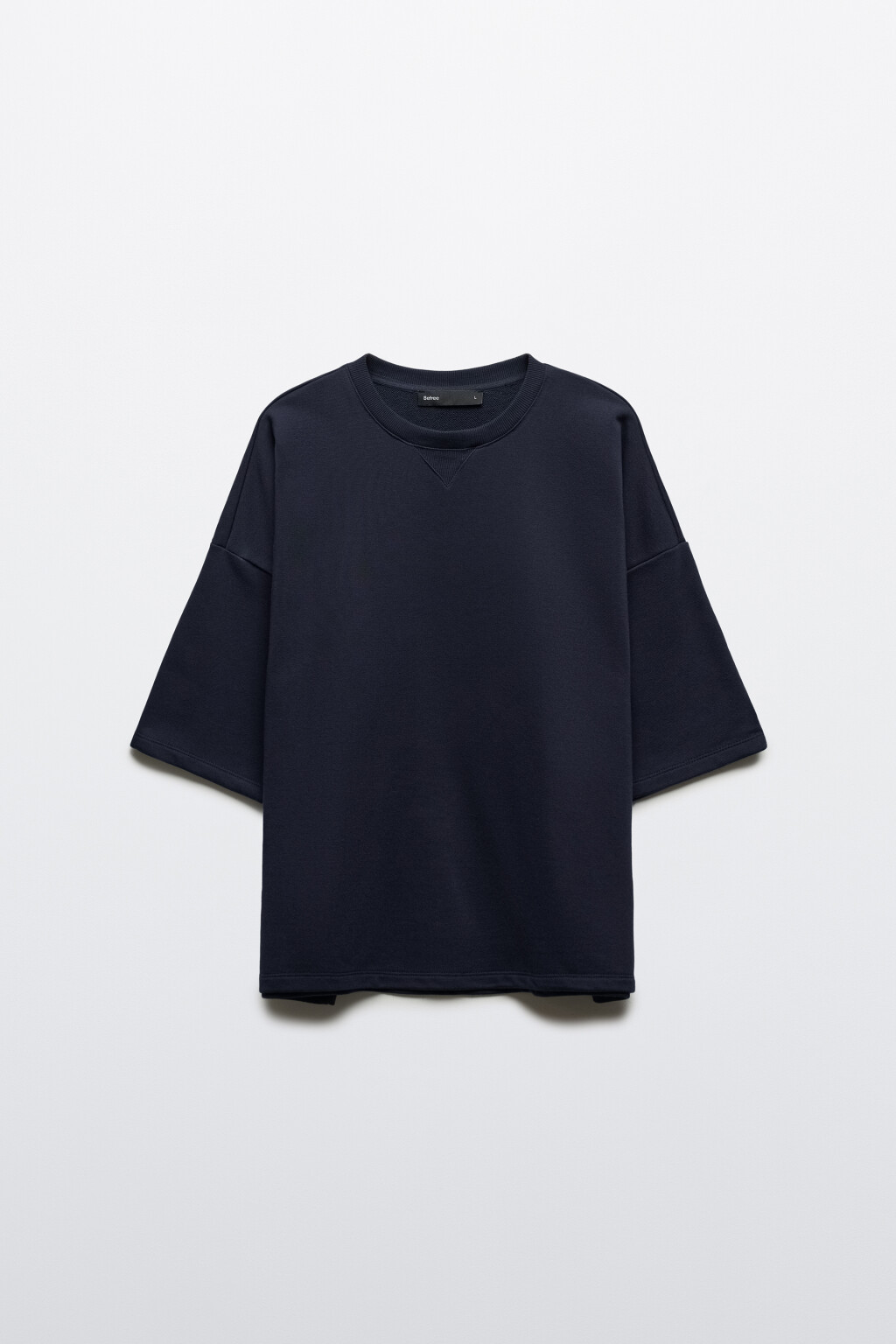 Футболка оверсайз из футера - цвет синий - 7