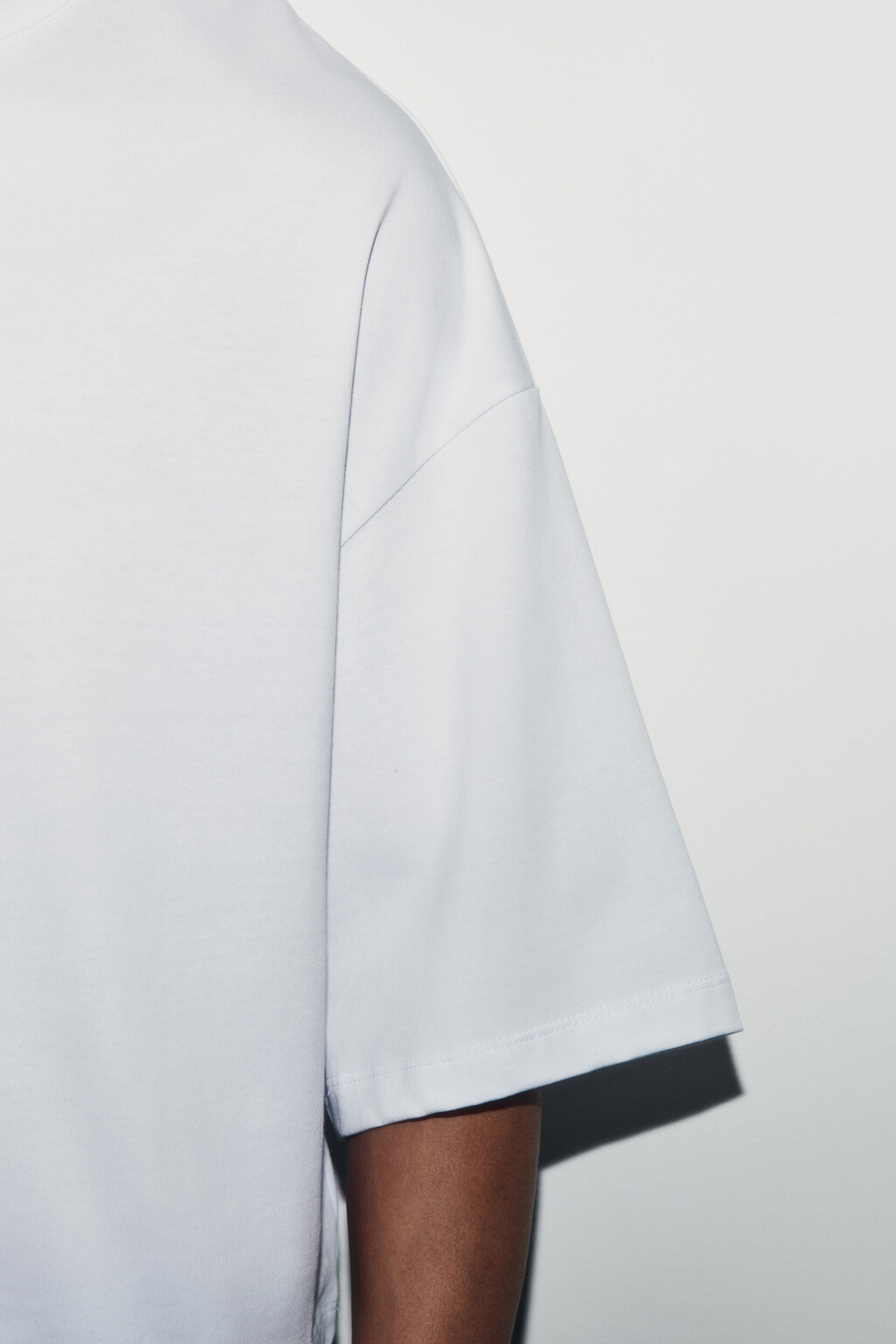 Футболка хлопковая оверсайз плотная - цвет белый - 6