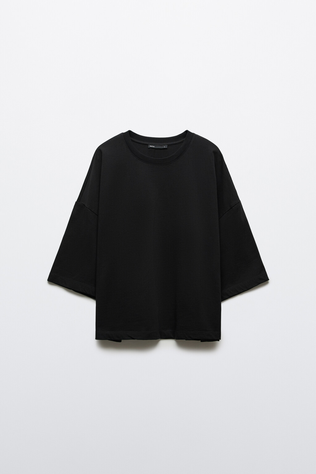 Футболка хлопковая оверсайз плотная - цвет черный - 7