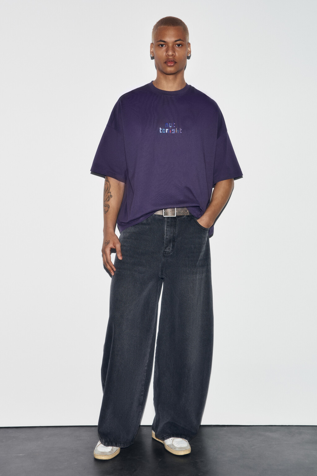 Футболка хлопковая с принтом - цвет фиолетовый - 4