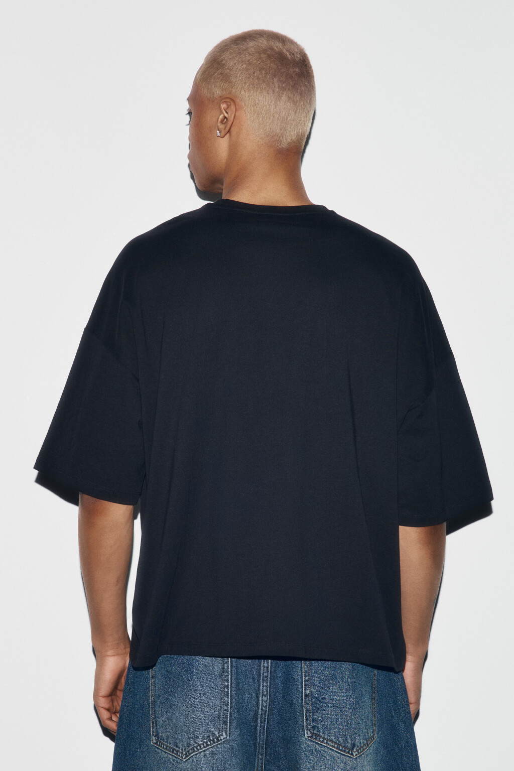 Футболка хлопковая с принтом - цвет черный - 3