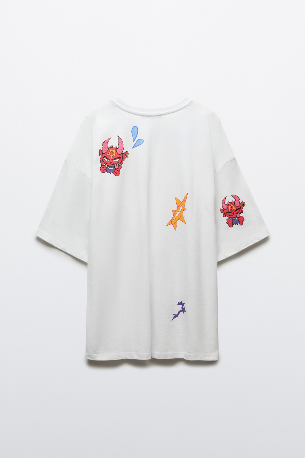 Футболка хлопковая с принтом - цвет белый - 8