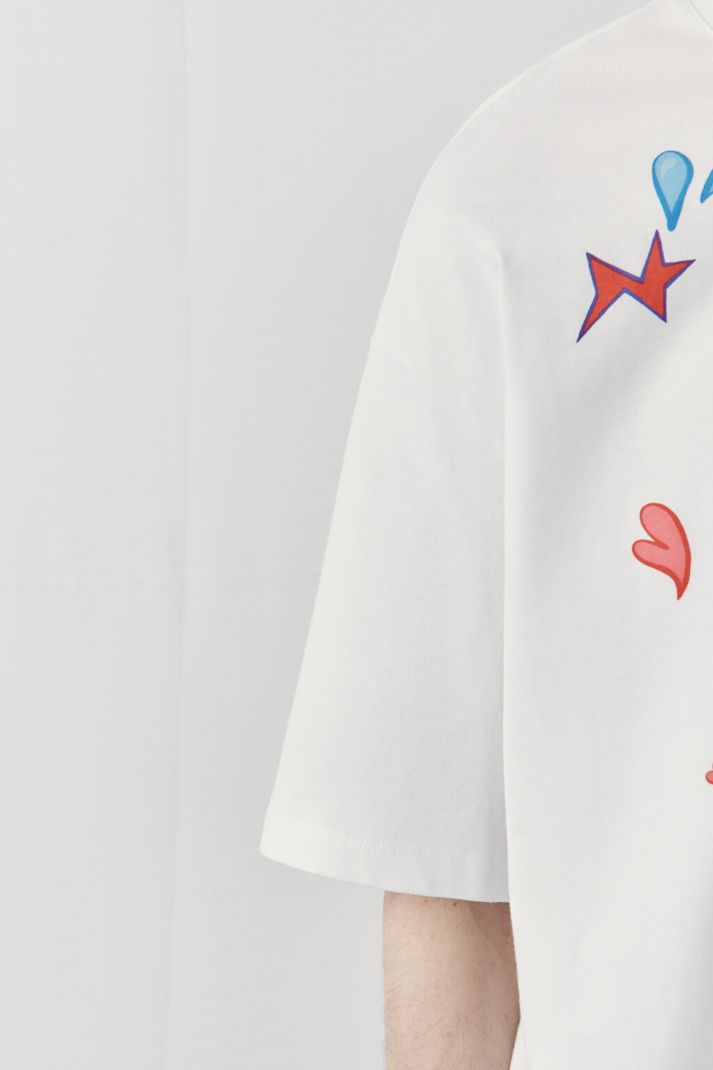 Футболка хлопковая с принтом - цвет белый - 6