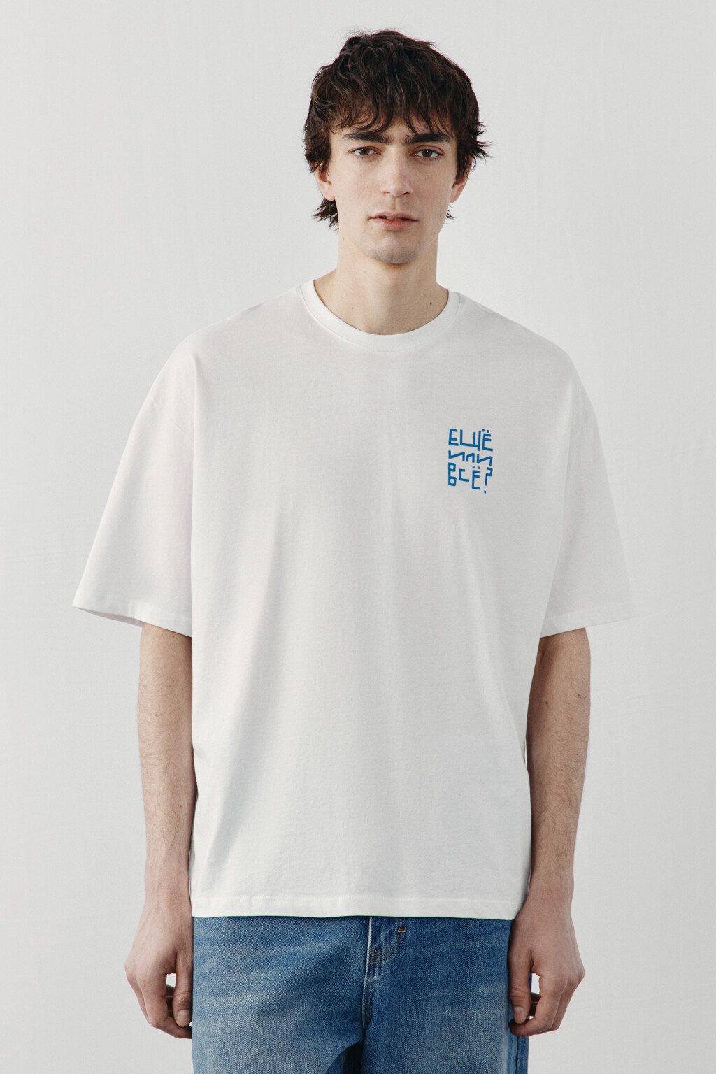 Футболка хлопковая с надписью - цвет белый - 2
