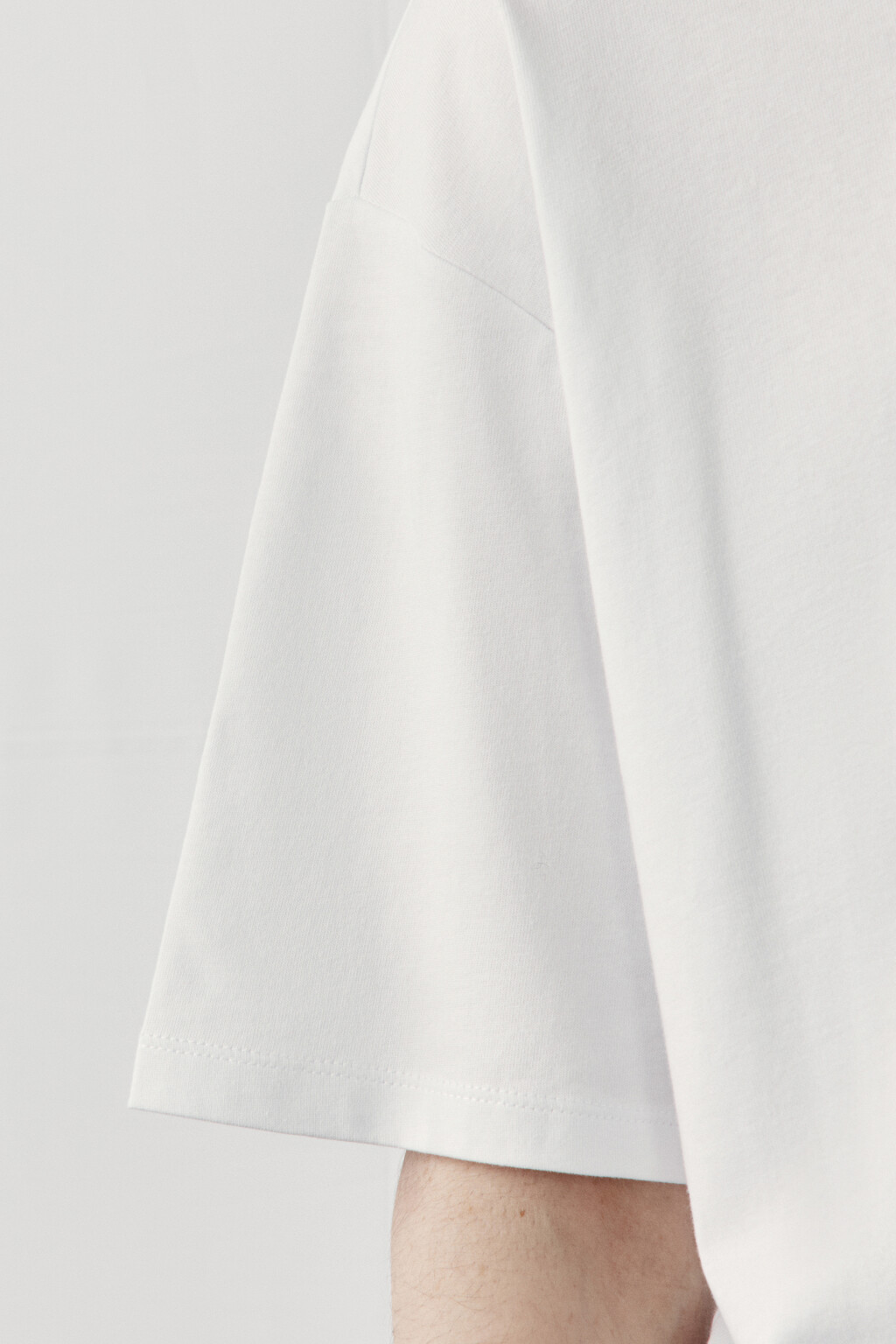 Футболка хлопковая с надписью - цвет белый - 6