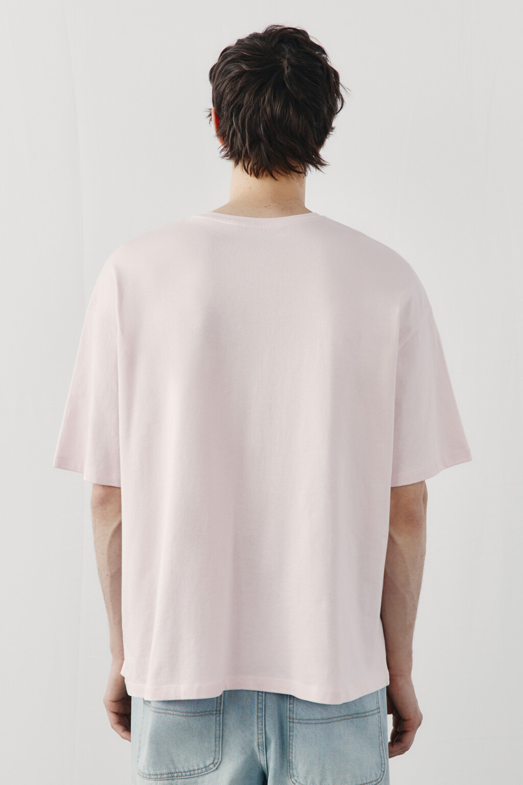 Футболка хлопковая с надписью - цвет розовый - 3