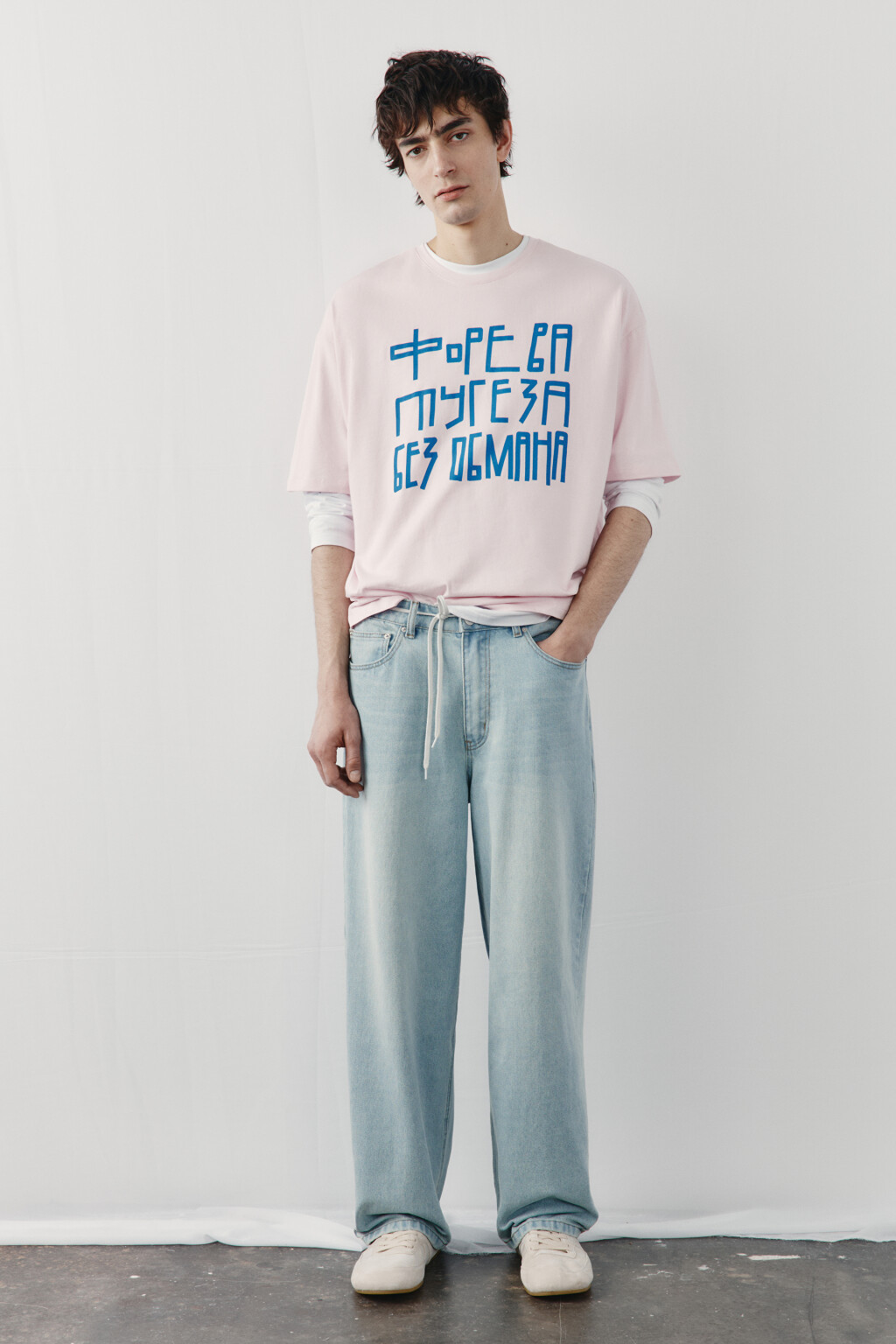 Футболка хлопковая с надписью - цвет розовый - 4