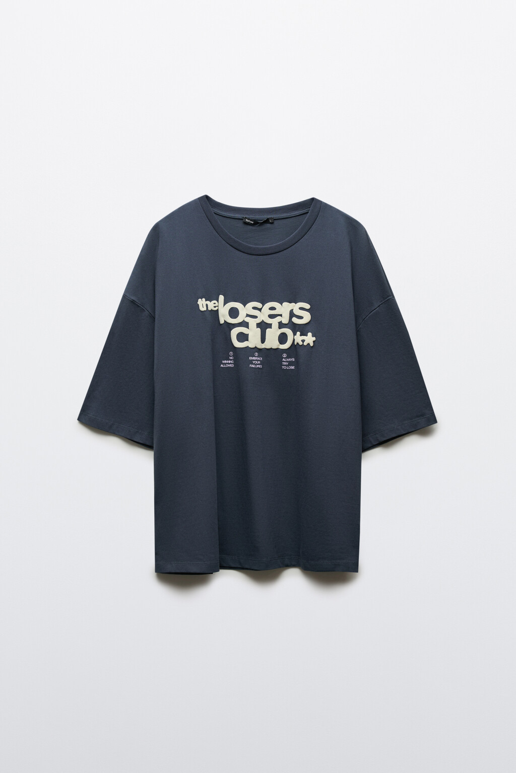 Футболка хлопковая с принтом - цвет серый - 7