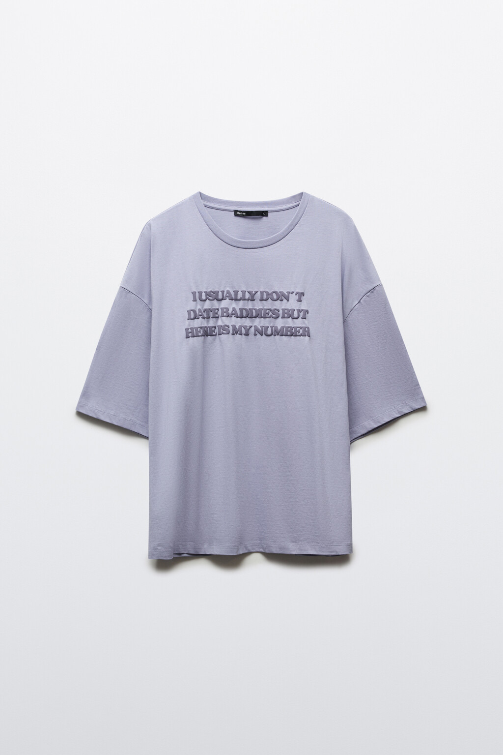 Футболка хлопковая с принтом - цвет сиреневый - 8