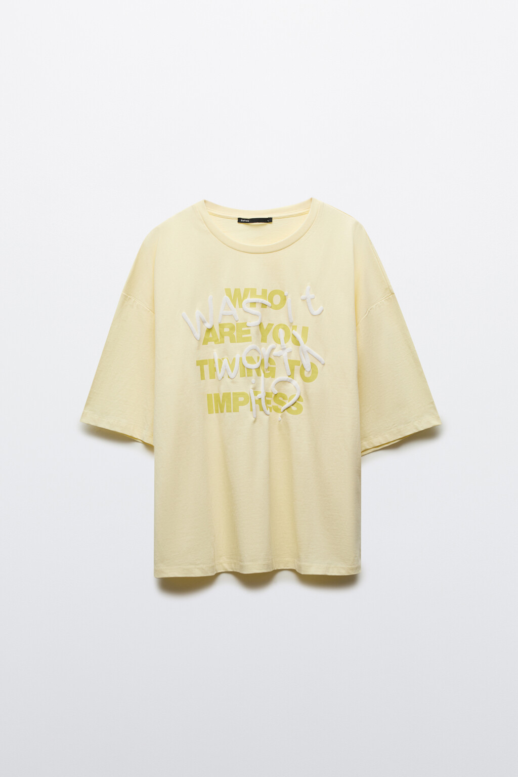 Футболка хлопковая с принтом - цвет желтый - 1