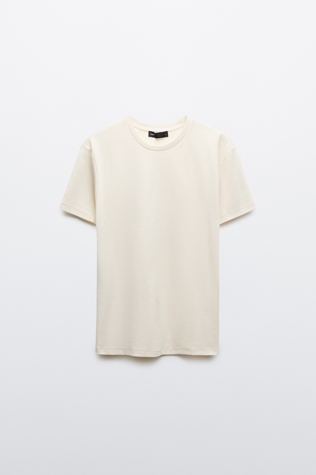 Футболка приталенная базовая в рубчик - цвет белый - 7