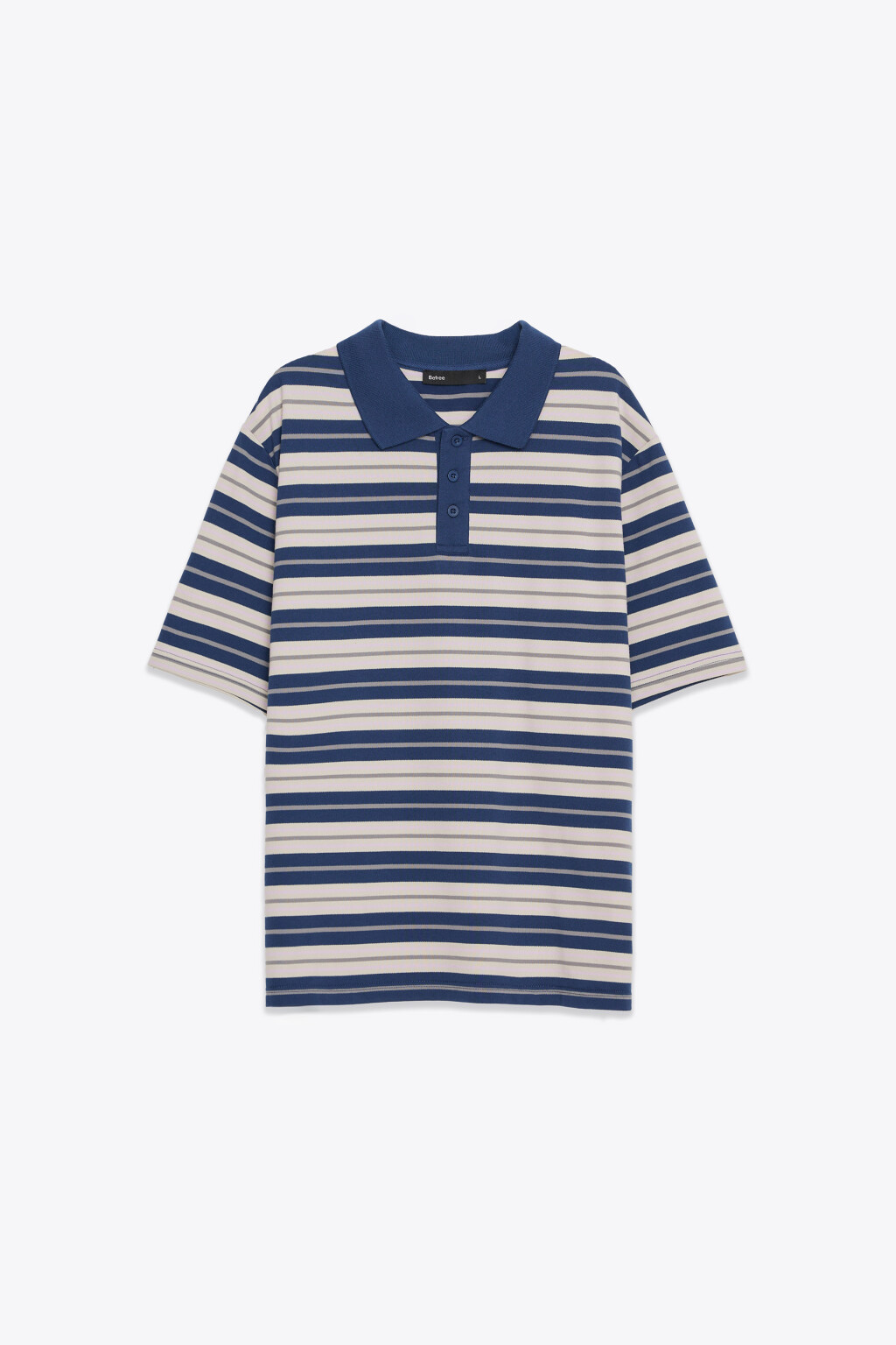 Футболка-поло полуприлегающая в полоску - цвет мультиколор - 1