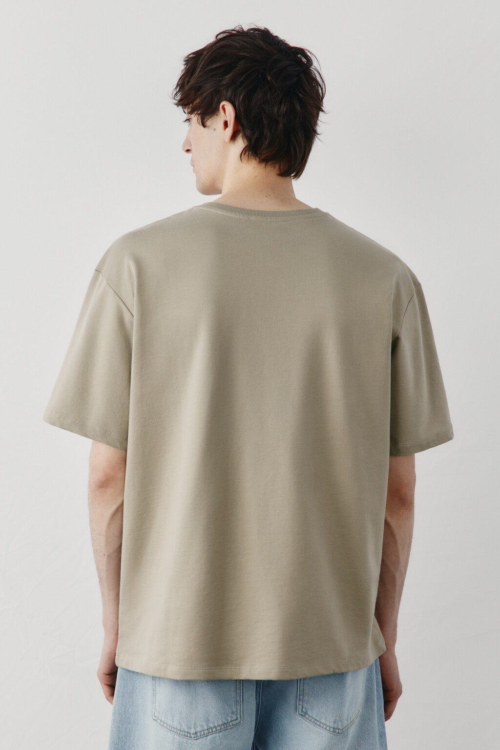 Футболка хлопковая базовая - цвет бежевый - 4