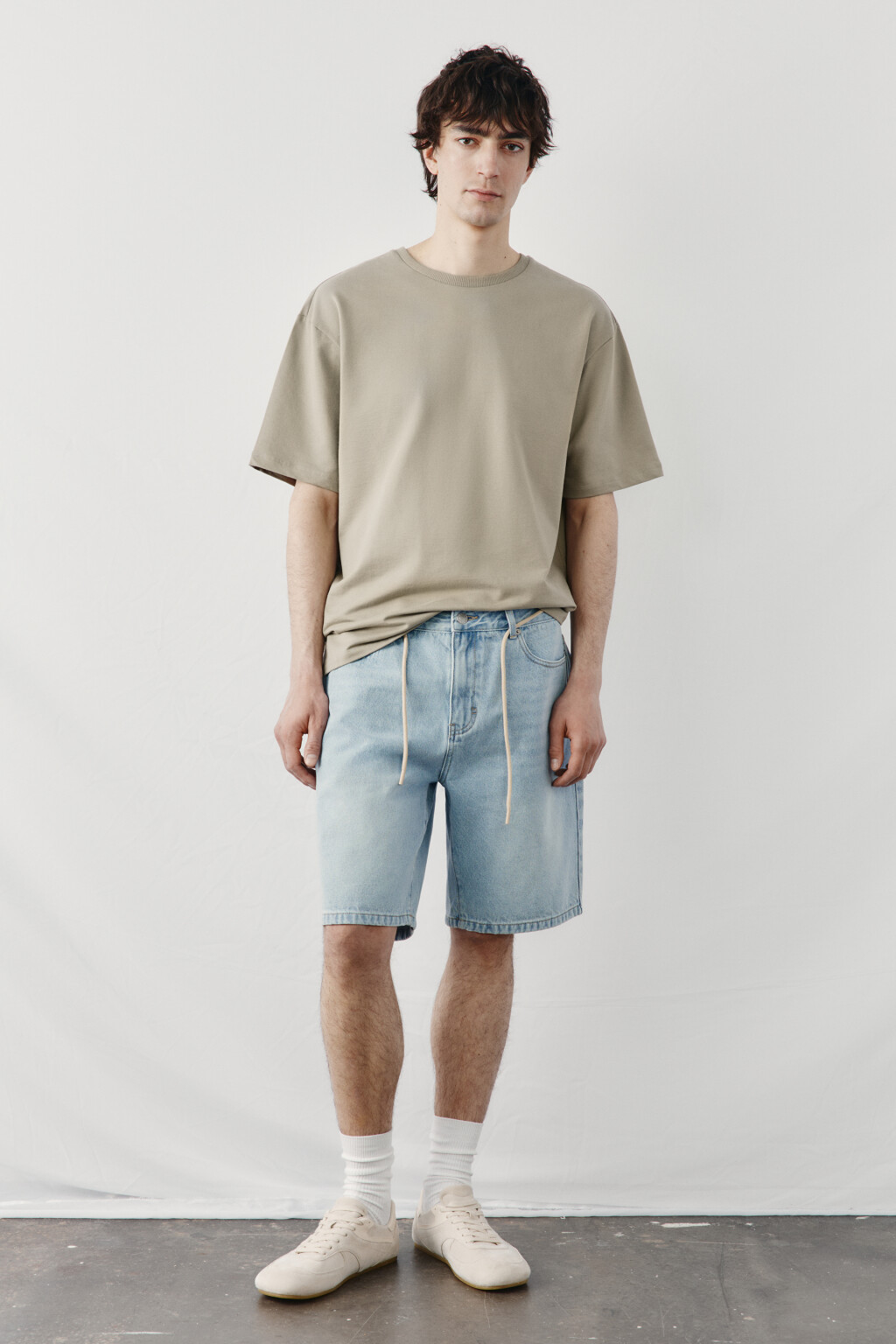 Футболка хлопковая базовая - цвет бежевый - 5