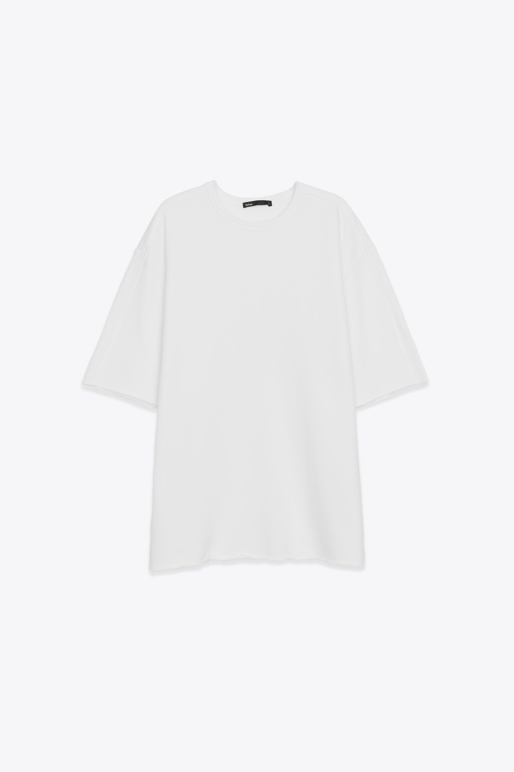 Футболка хлопковая оверсайз с необработанными краями - цвет белый - 7