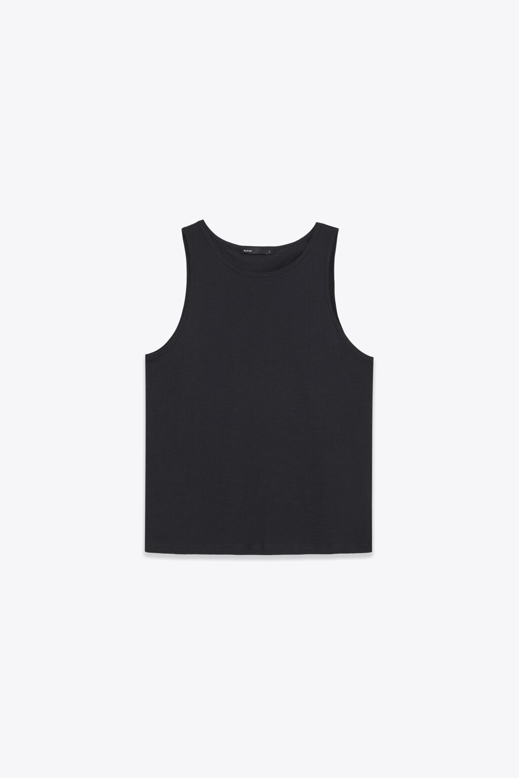 Майка-топ прямая хлопковая базовая - цвет черный - 8
