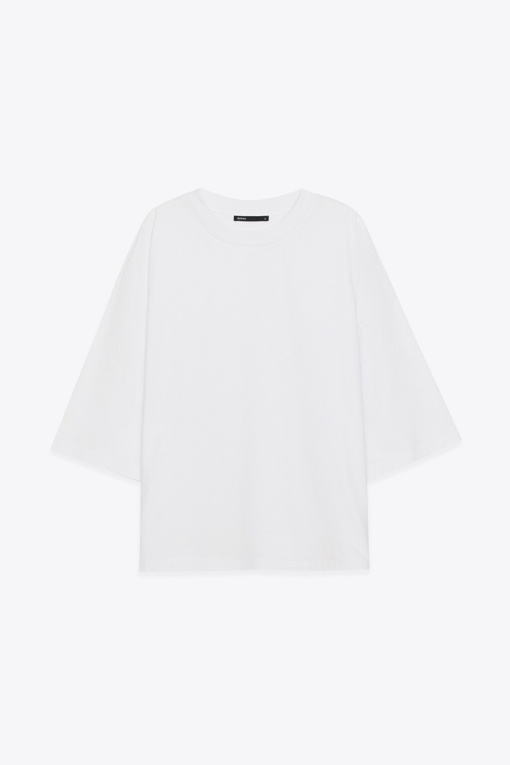 Футболка оверсайз хлопковая базовая - цвет белый - 7