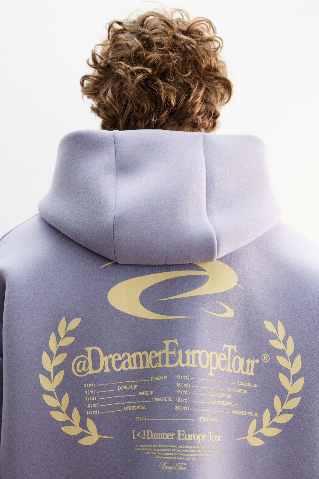 Худи на молнии из футера с принтом - цвет розовый - 6