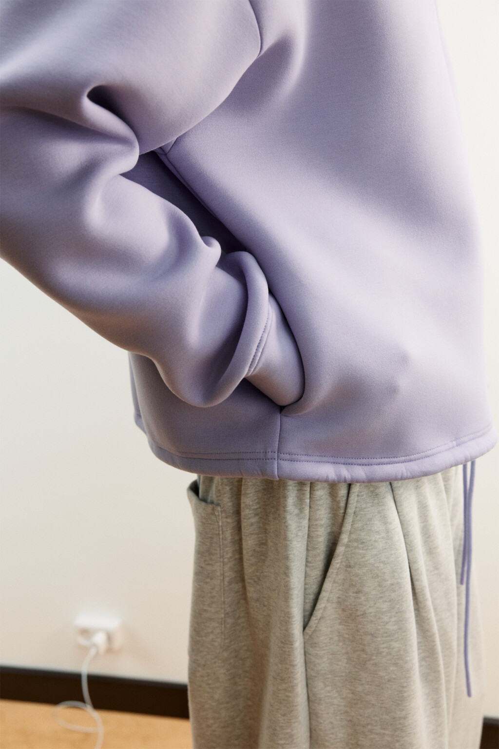 Худи на молнии из футера с принтом - цвет розовый - 8