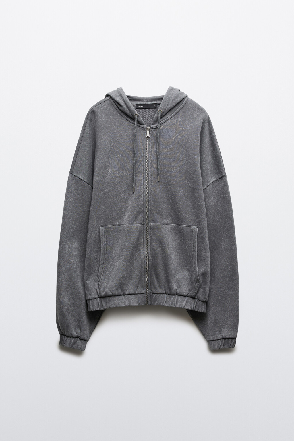 Толстовка на молнии из футера вареная - цвет серый - 9