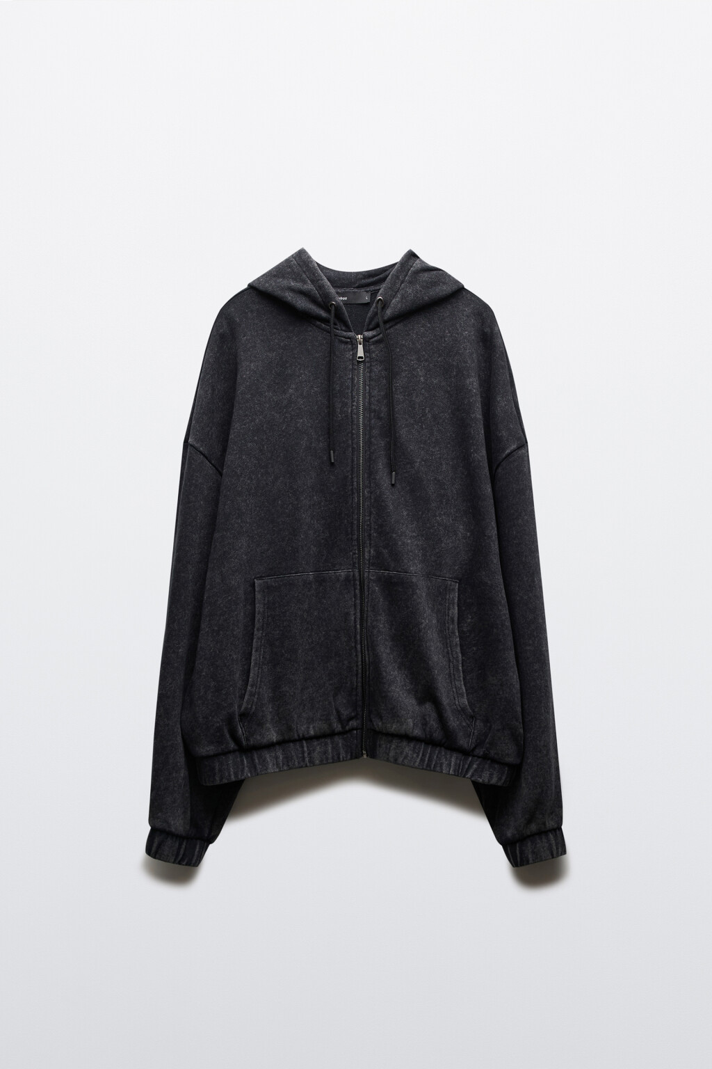 Толстовка на молнии из футера вареная - цвет серый - 9