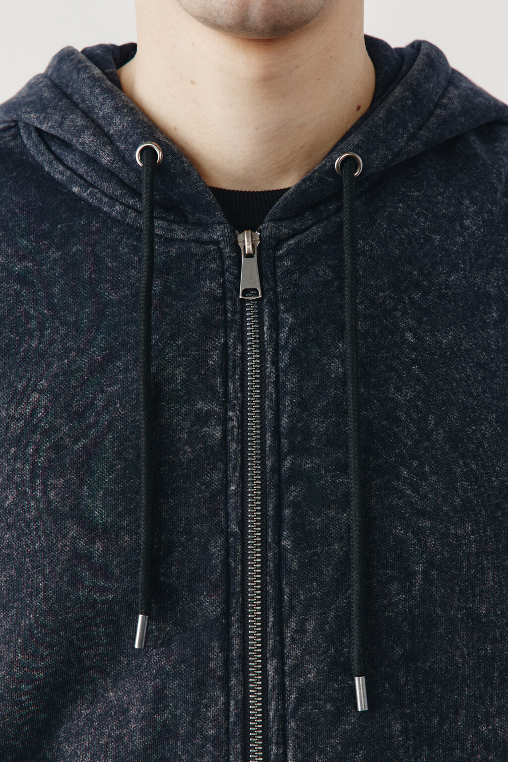 Толстовка на молнии из футера вареная - цвет серый - 6