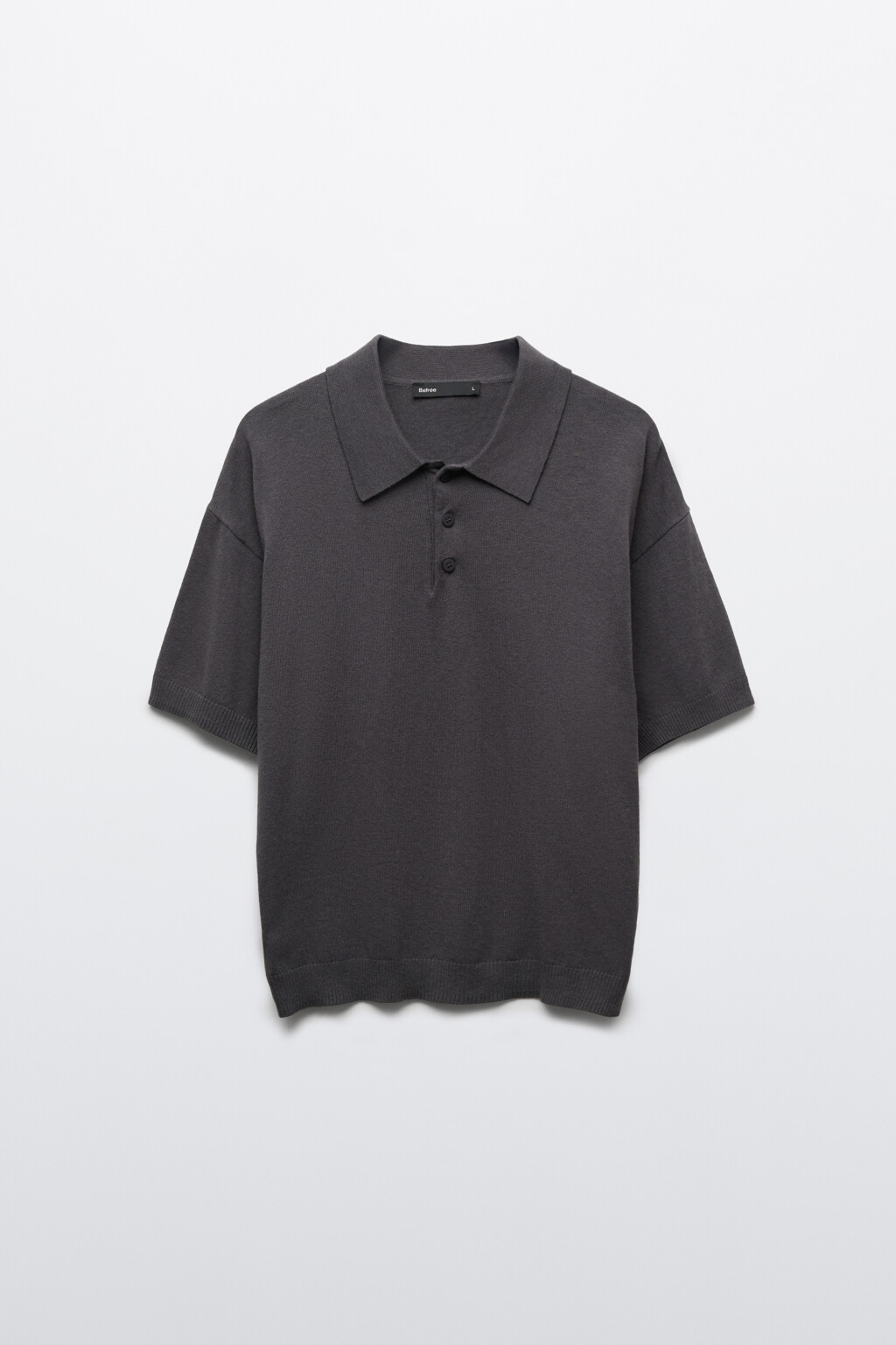 Футболка-поло вязаная на пуговицах - цвет бежевый - 8