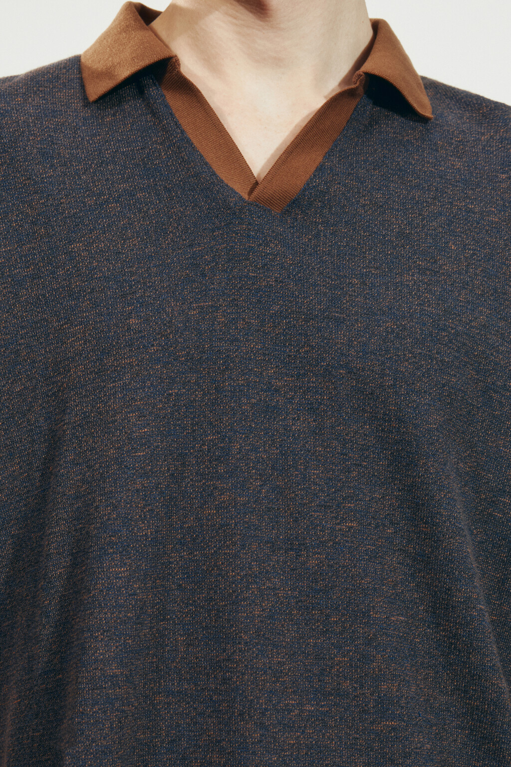 Футболка-поло вязаная - цвет синий - 7