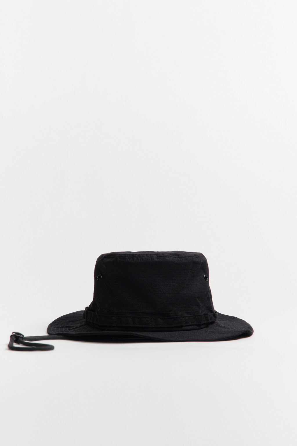 Панама хлопковая на завязках - цвет черный - 1