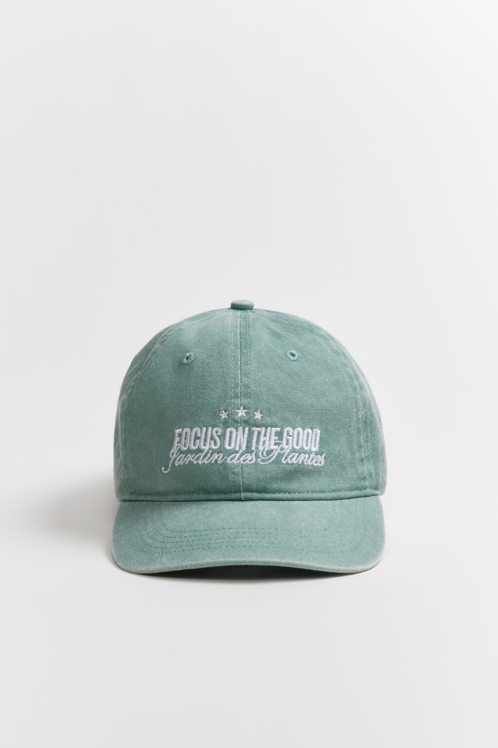 Кепка хлопковая с вышивкой - цвет зеленый - 1