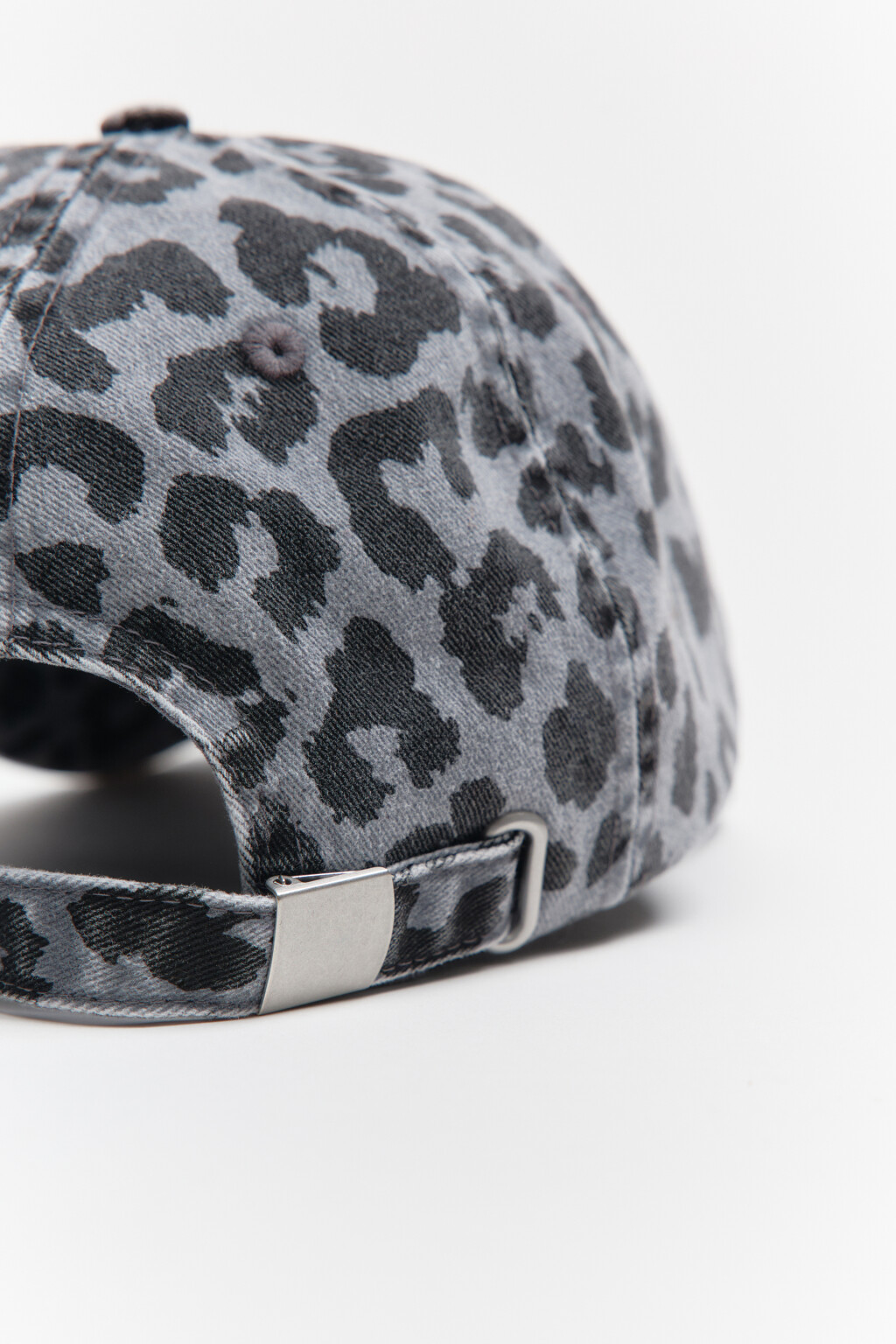 Кепка хлопковая с леопардовым принтом - цвет серый - 4
