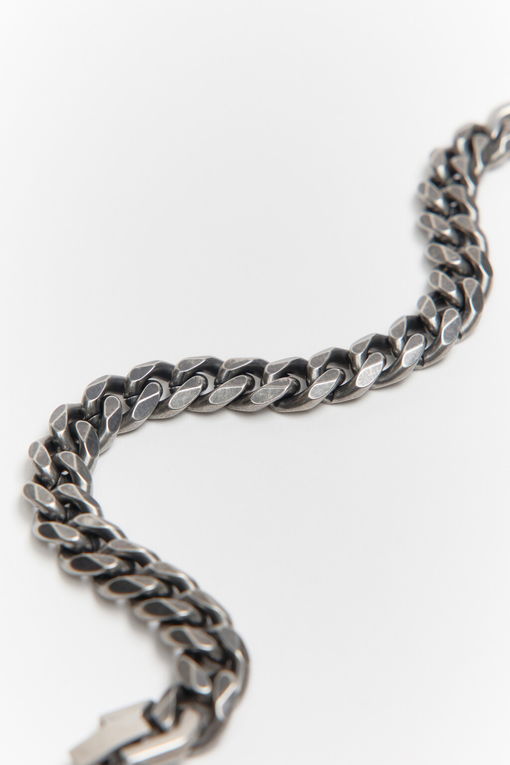 Браслет-цепь серебристый - цвет серый - 4