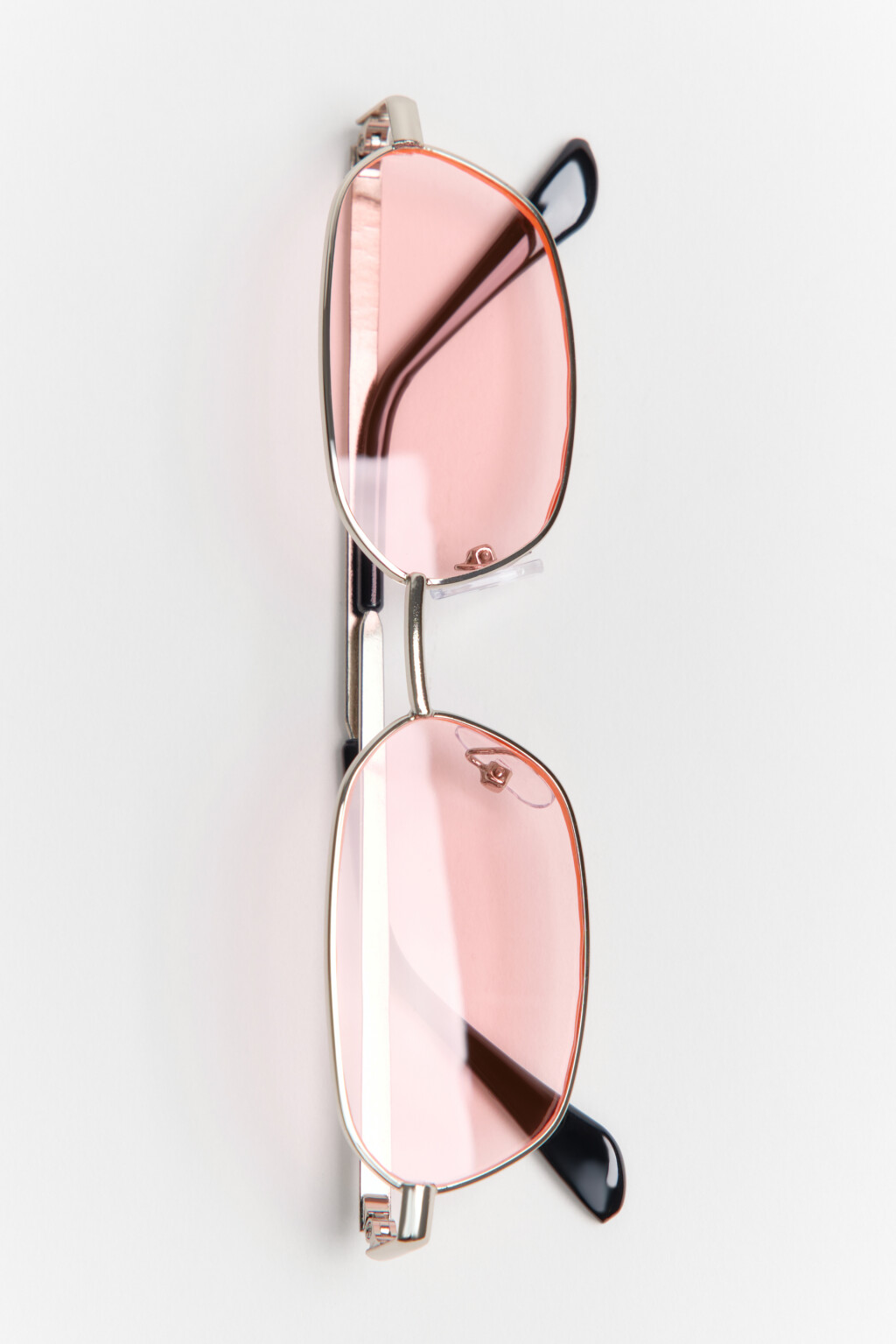 Очки солнцезащитные в тонкой овальной оправе - цвет розовый - 3