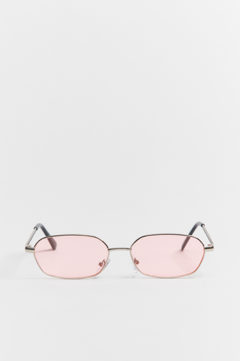 Очки солнцезащитные в тонкой овальной оправе - цвет розовый - 4