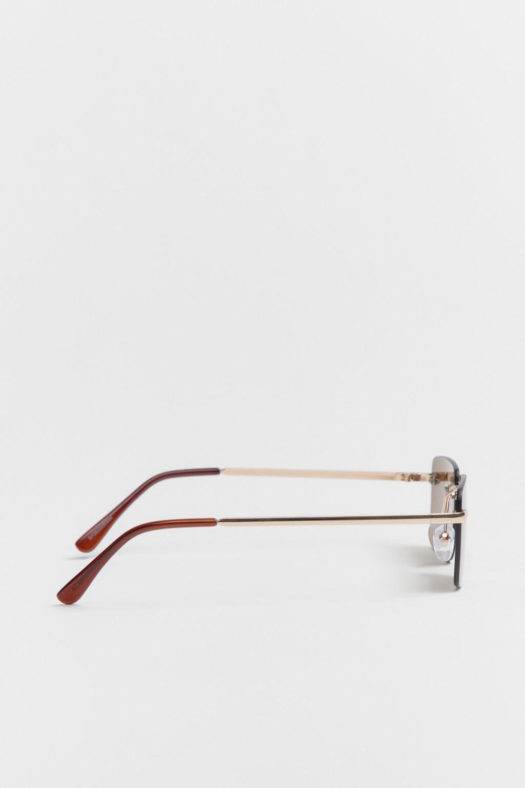 Очки солнцезащитные прямоугольные без оправы - цвет коричневый - 4