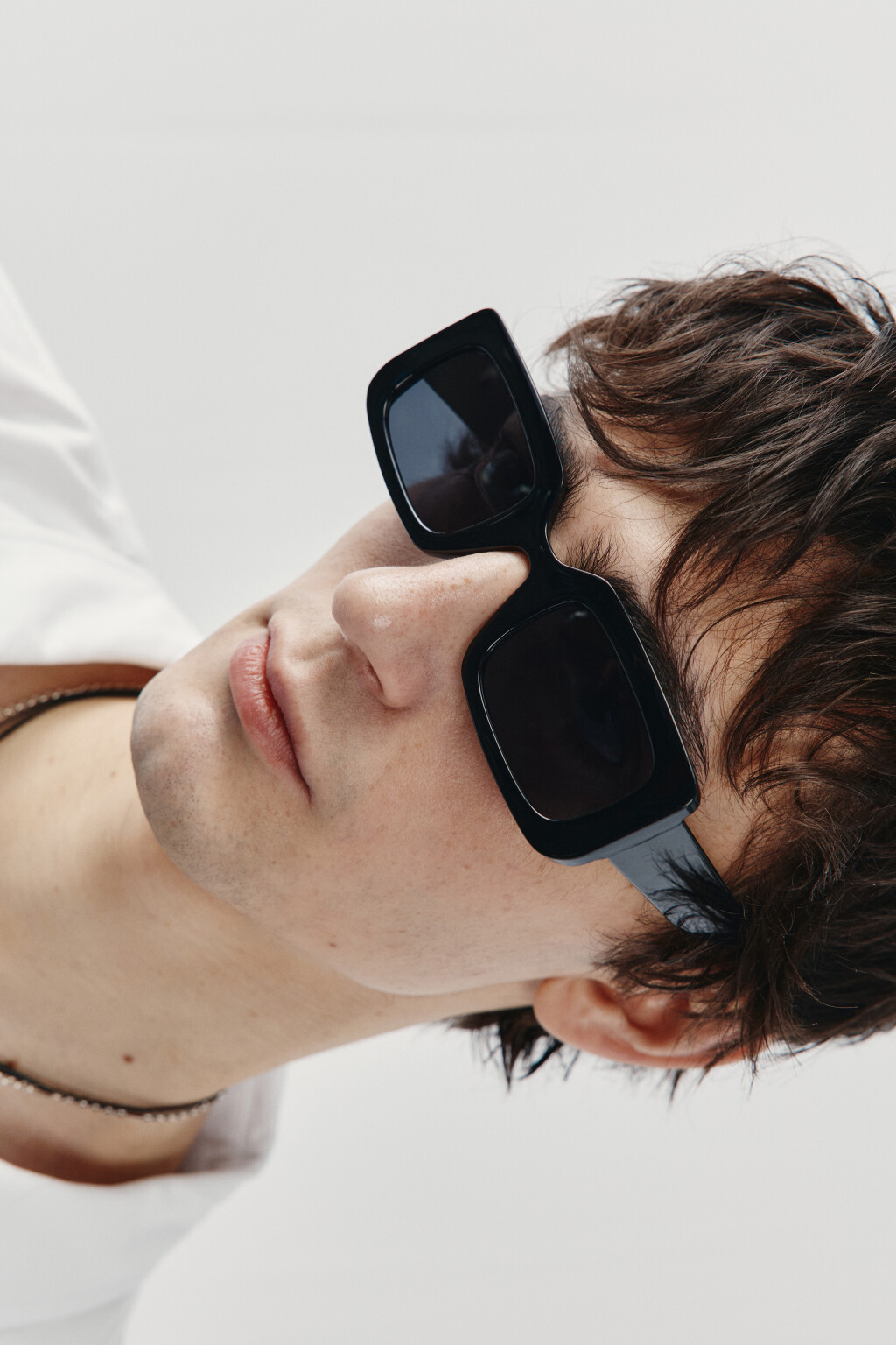 Очки солнцезащитные в квадратной оправе - цвет черный - 1