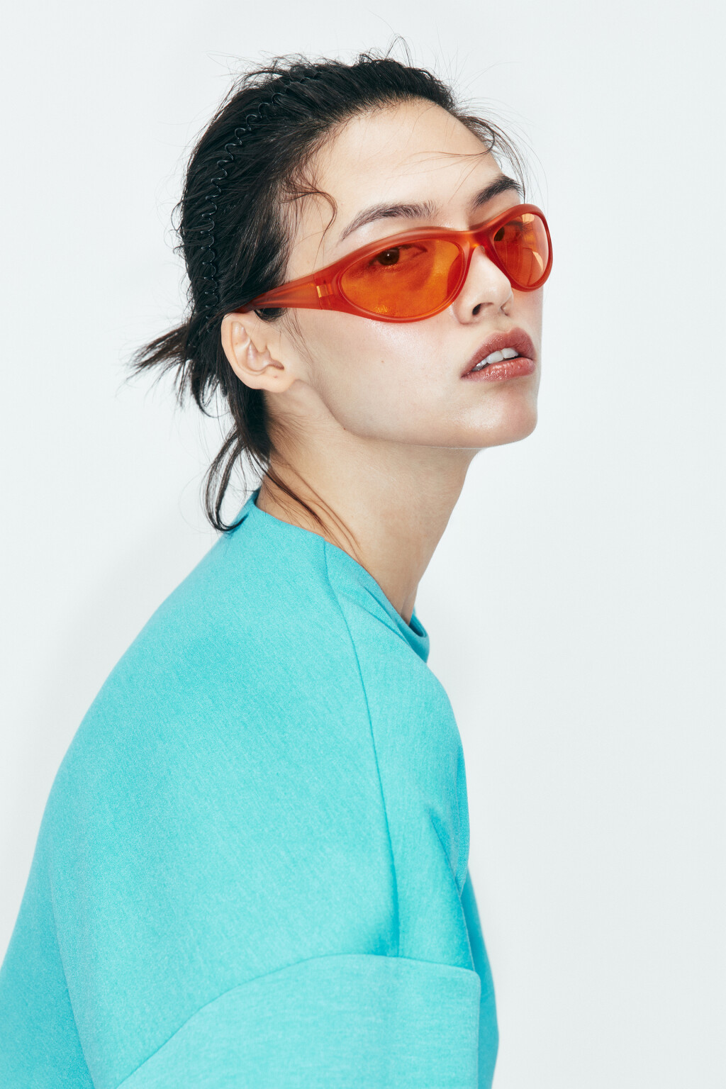 Очки солнцезащитные с полупрозрачной оправе - цвет мультиколор - 6