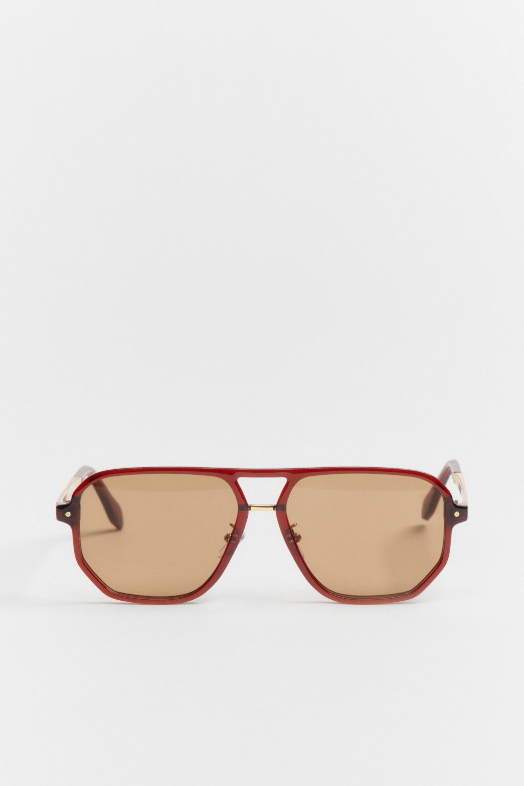 Очки-авиаторы без коррекции зрения - цвет коричневый - 4