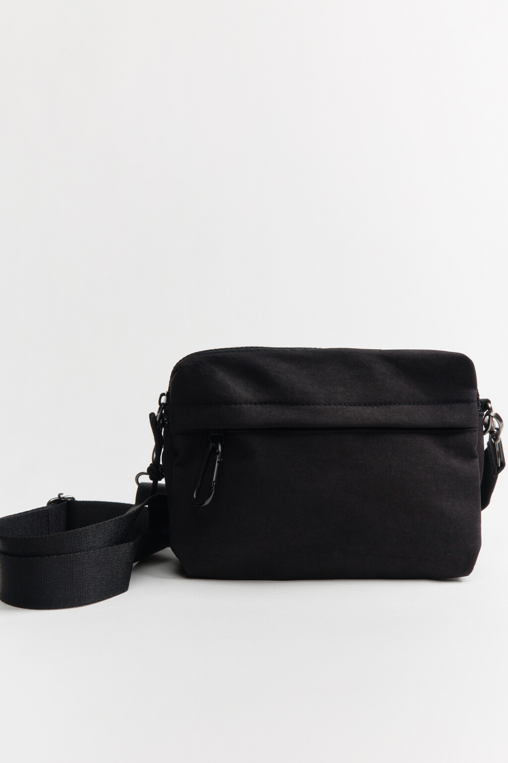 Сумка через плечо с карабином - цвет черный - 5