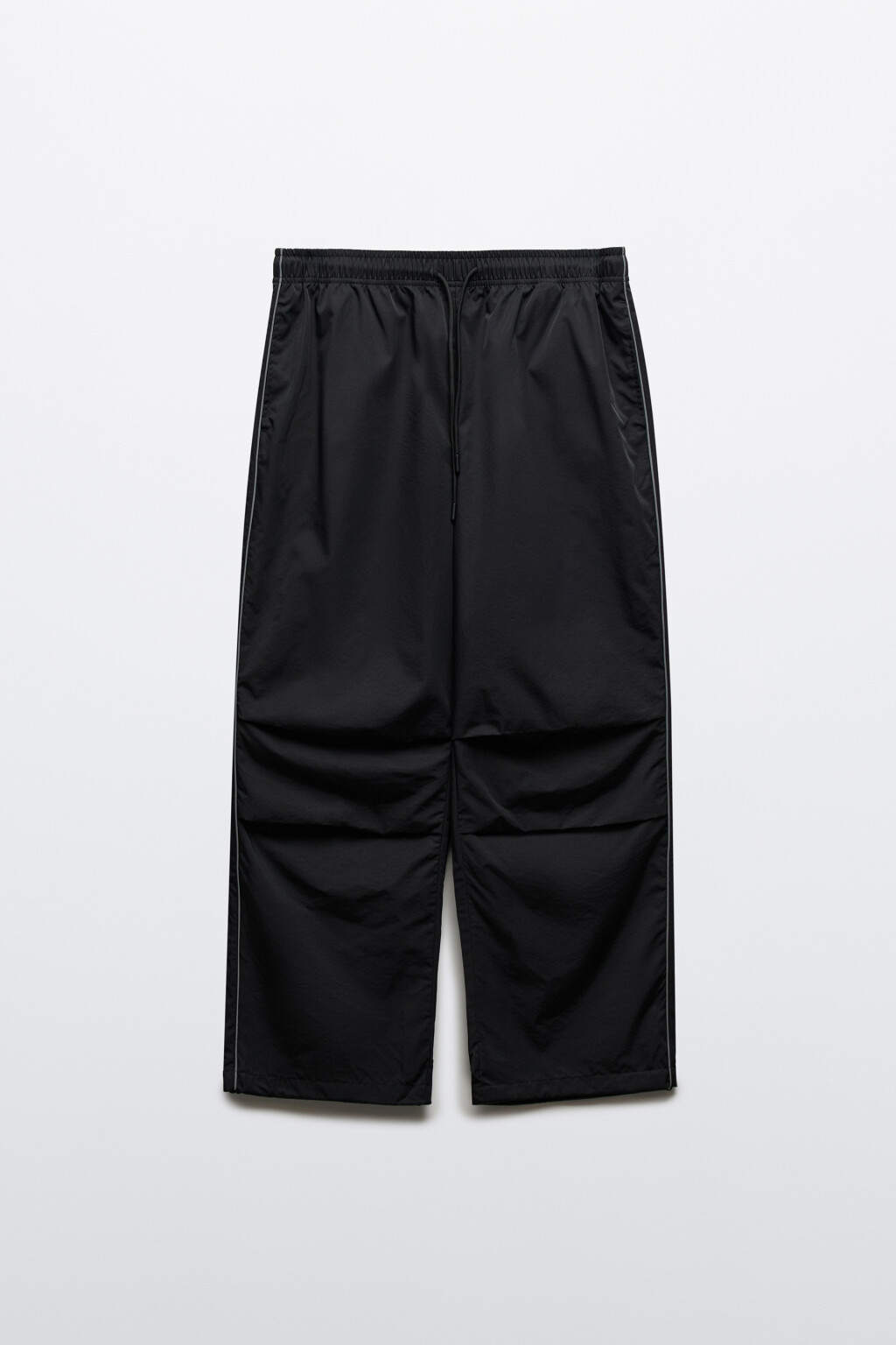 Брюки широкие спортивные с лампасами - цвет черный - 8