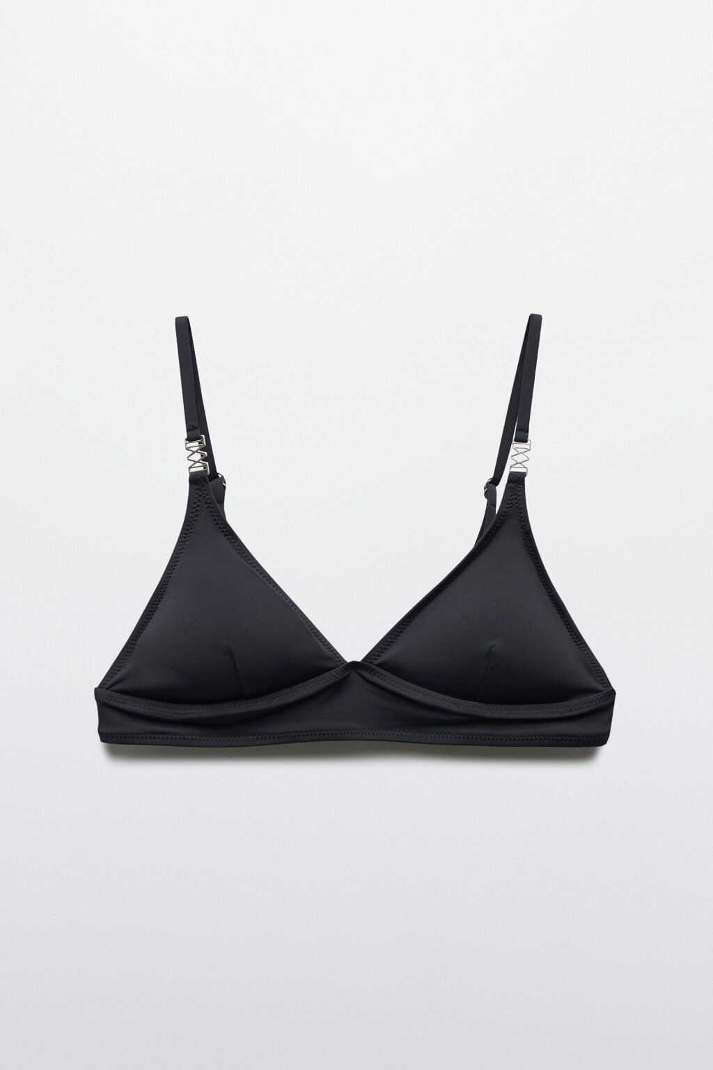 Лиф-бра купальный на тонких бретелях - цвет черный - 5