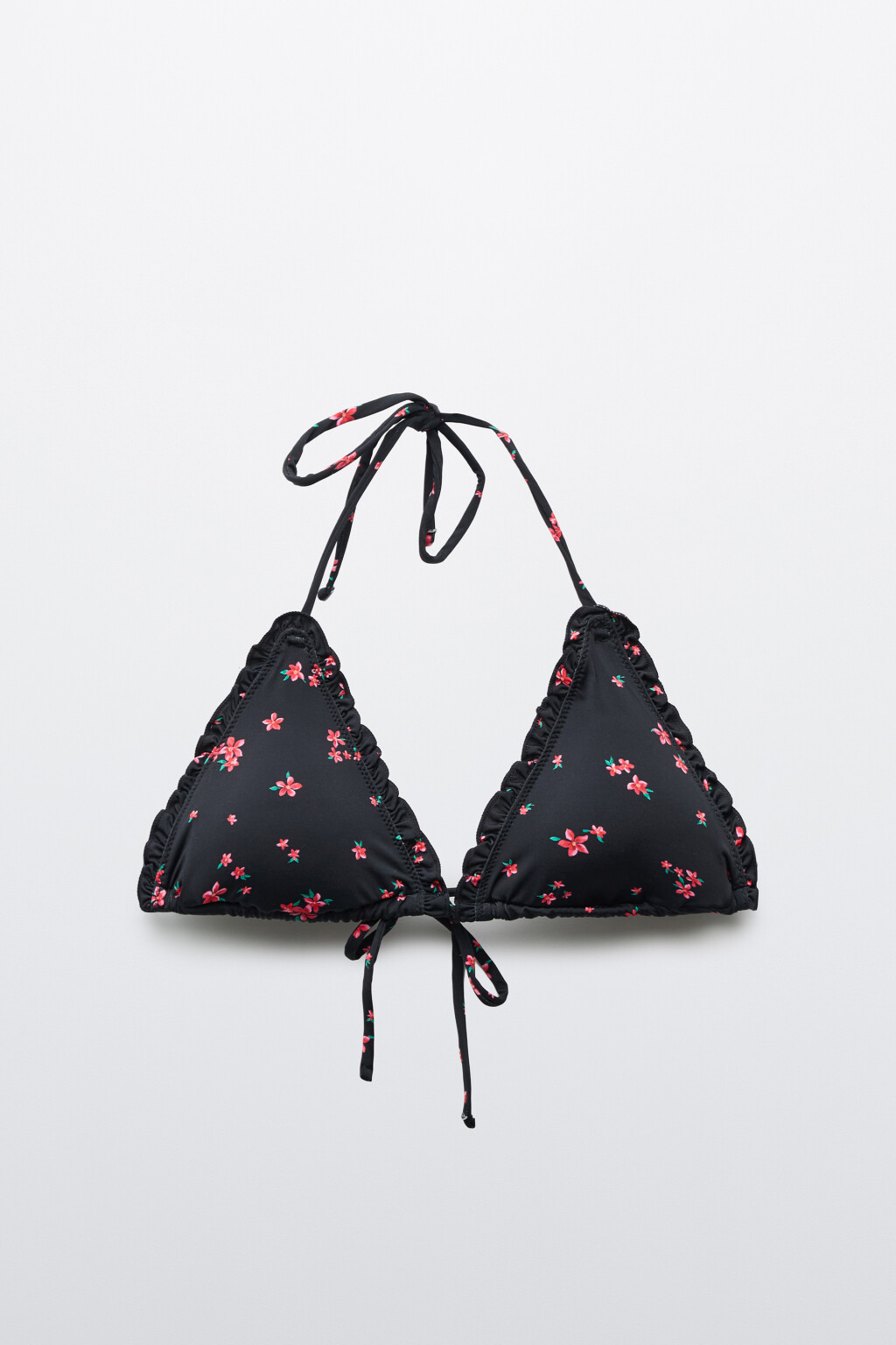 Лиф-халтер купальный с принтом - цвет черный - 5