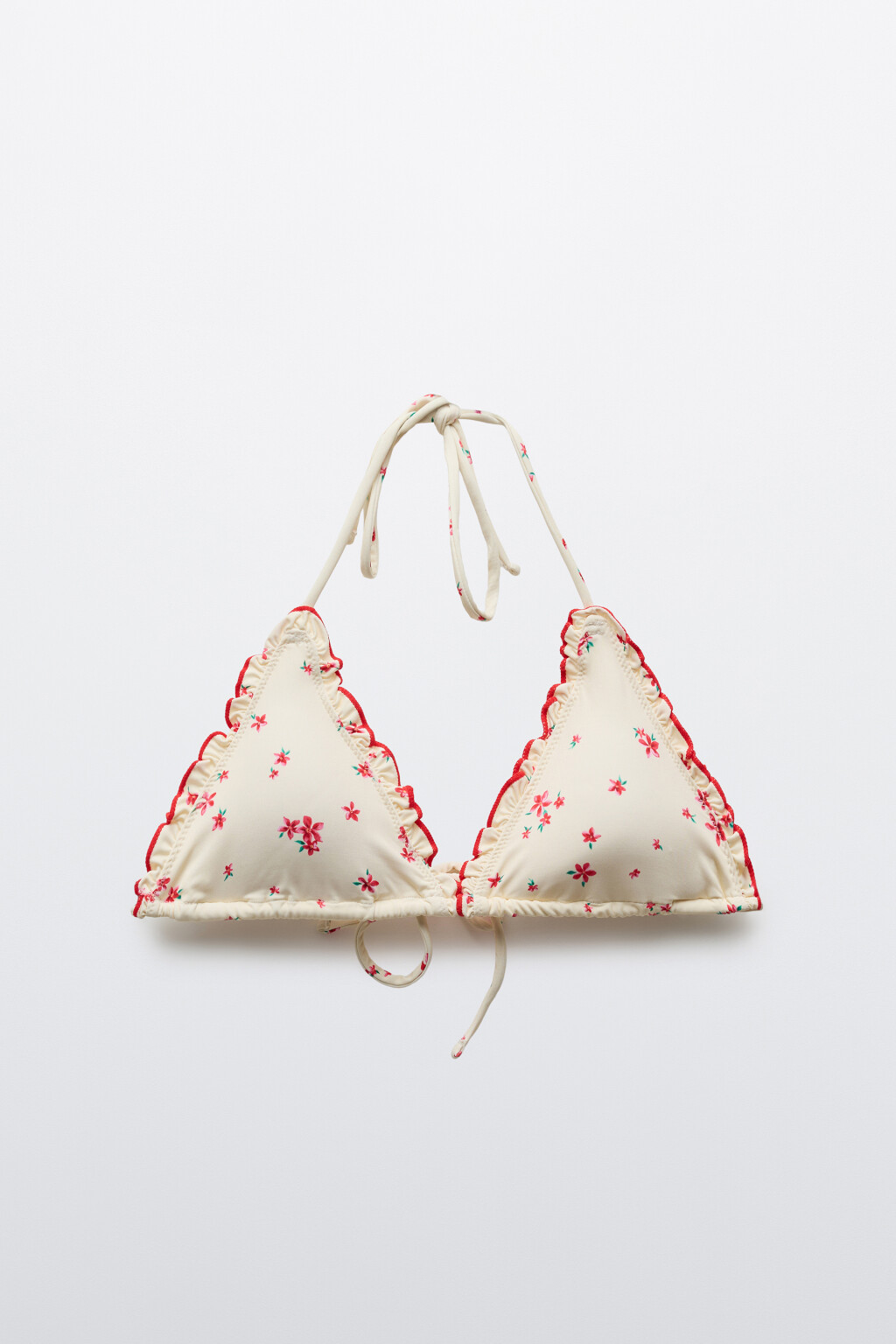 Лиф-халтер купальный с принтом - цвет бежевый - 1