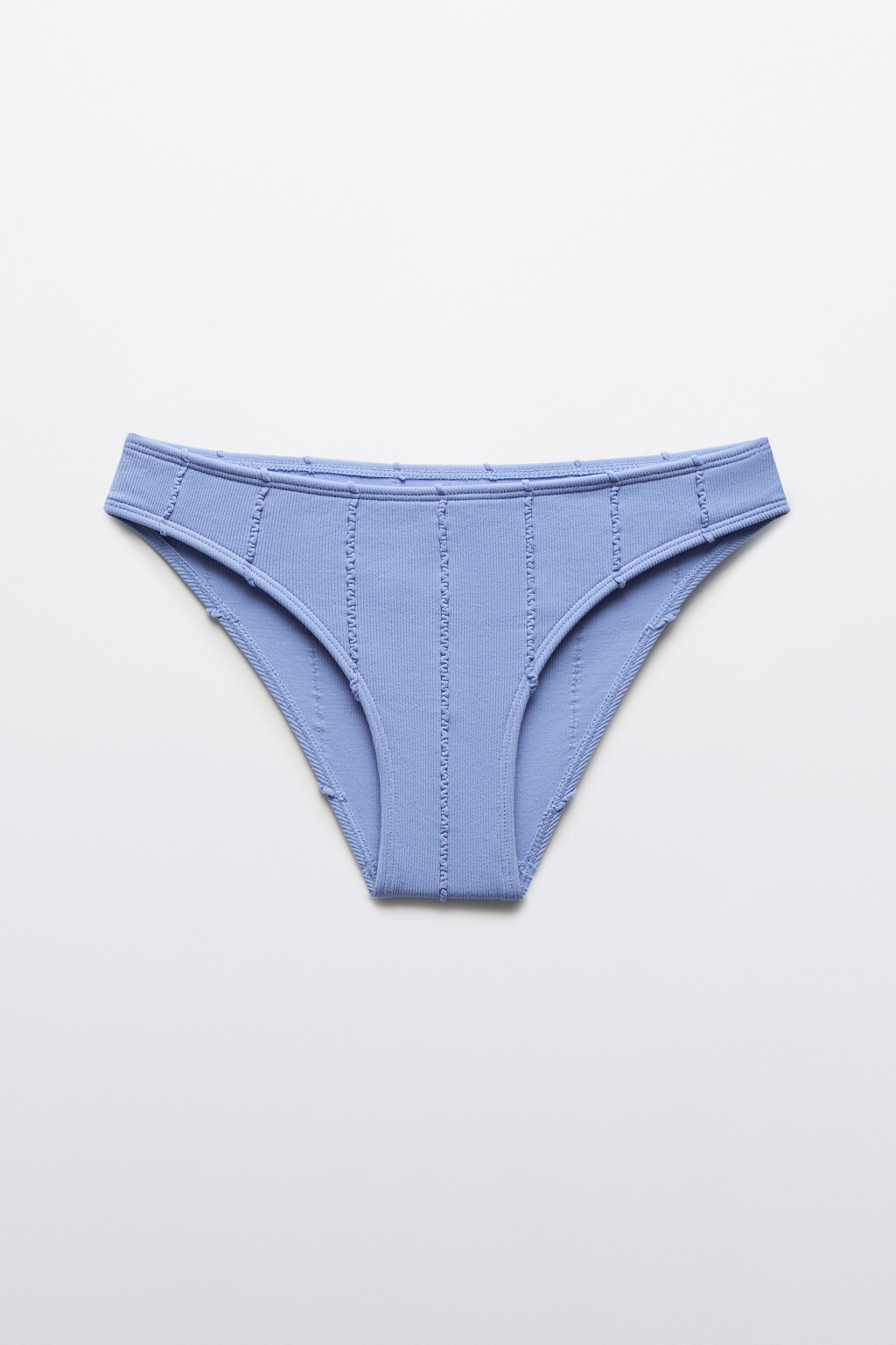 Трусы-слипы купальные в рубчик со средней посадкой - цвет голубой - 5