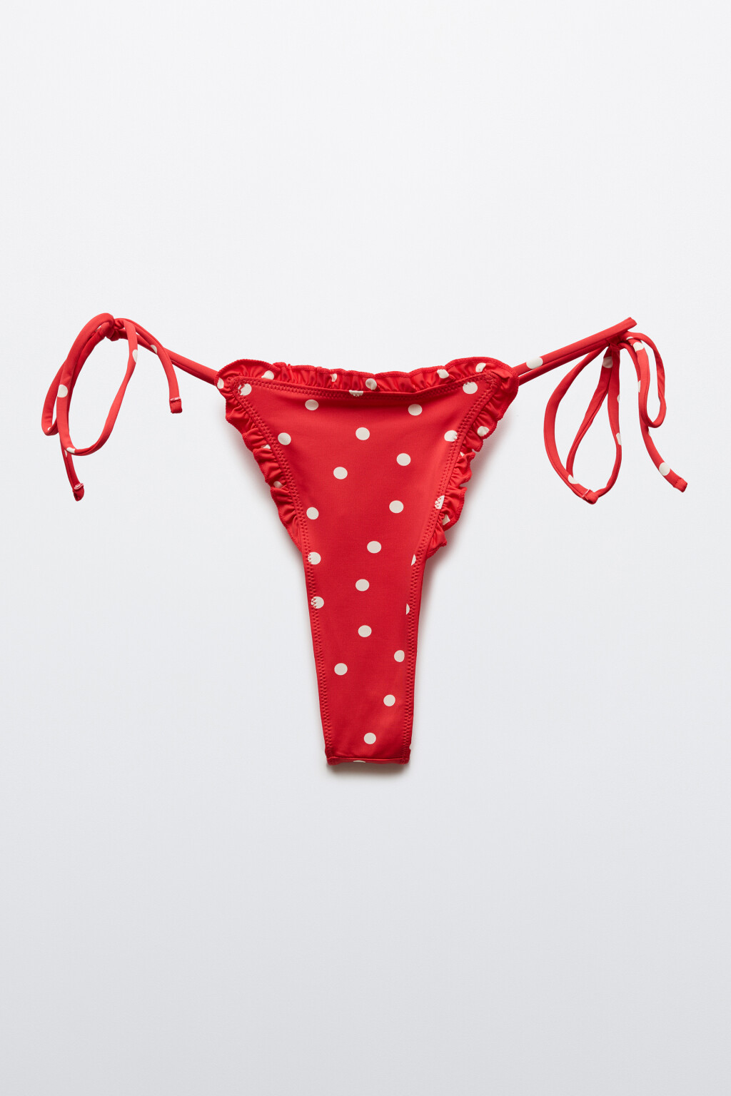 Трусы-стринги купальные с низкой посадкой и принтом - цвет красный - 6