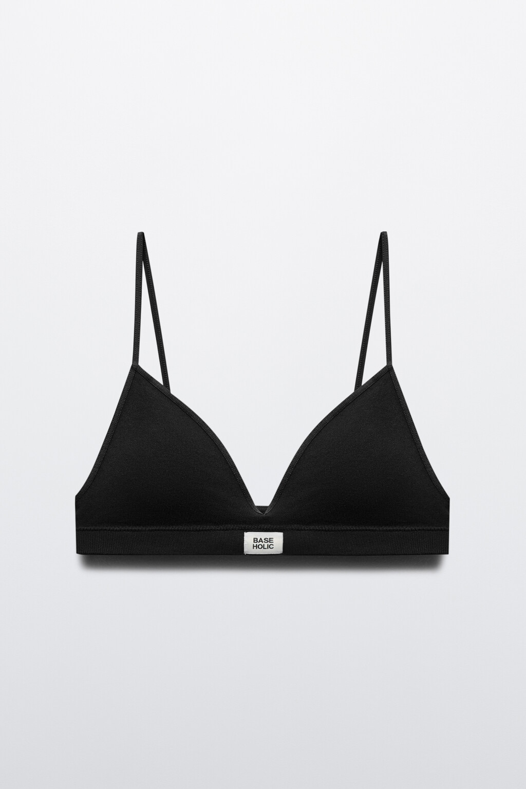 Бюстгальтер-топ в рубчик - цвет черный - 5