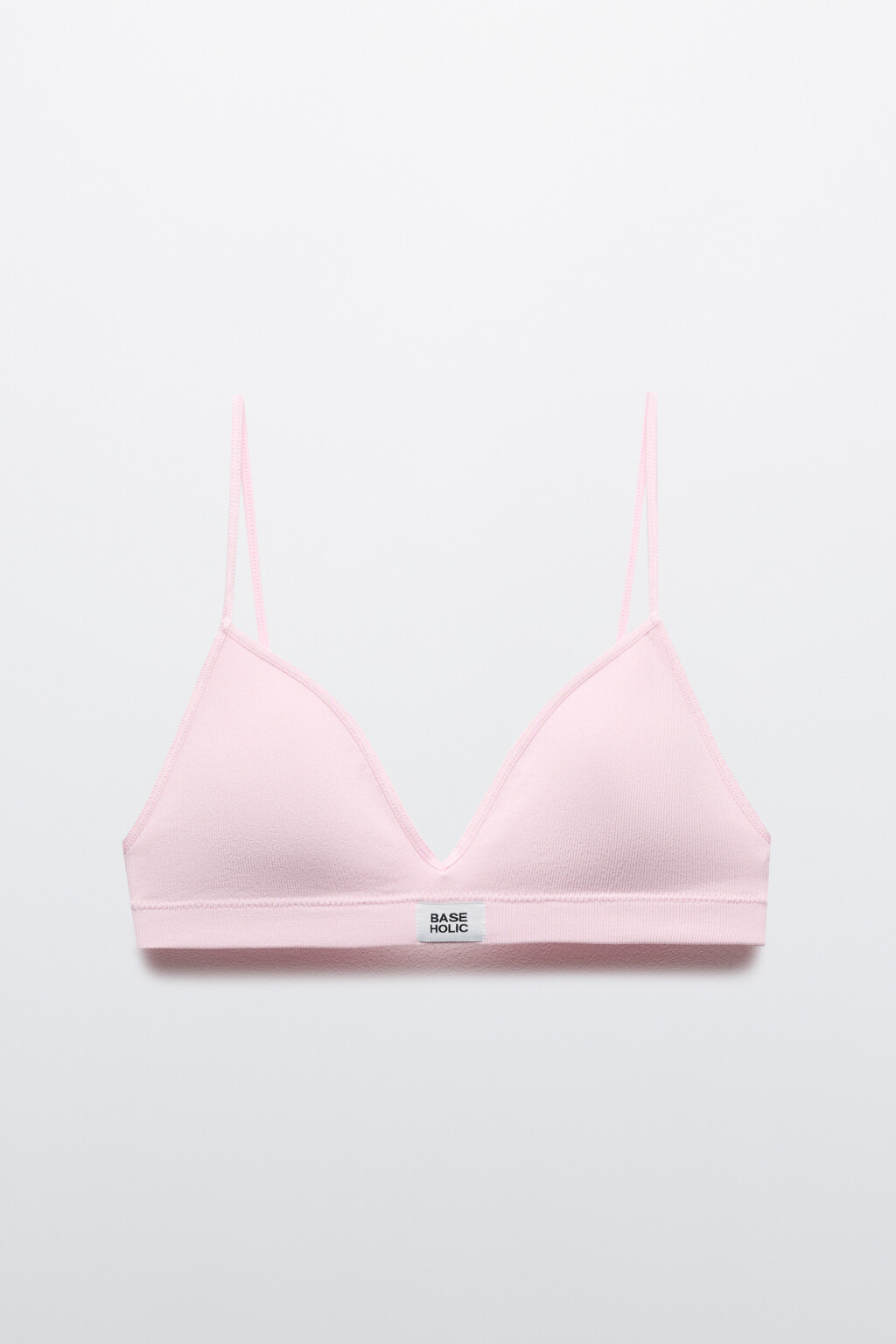 Бюстгальтер-топ в рубчик - цвет розовый - 5