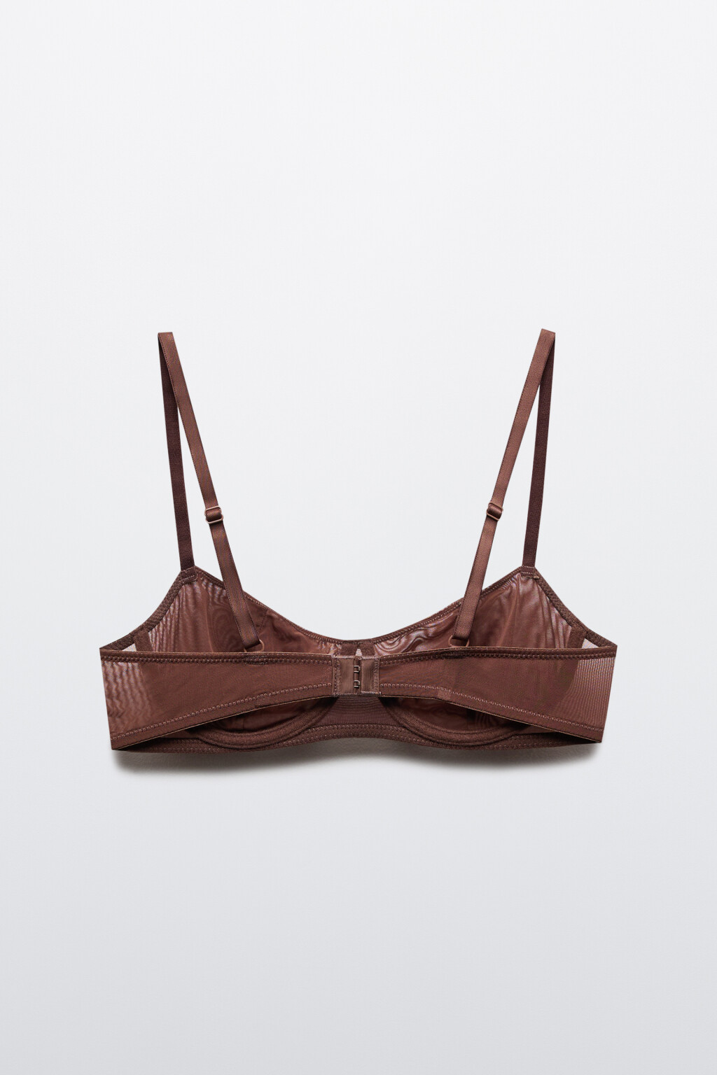 Бюстгальтер-бра из тонкой сетки - цвет коричневый - 6