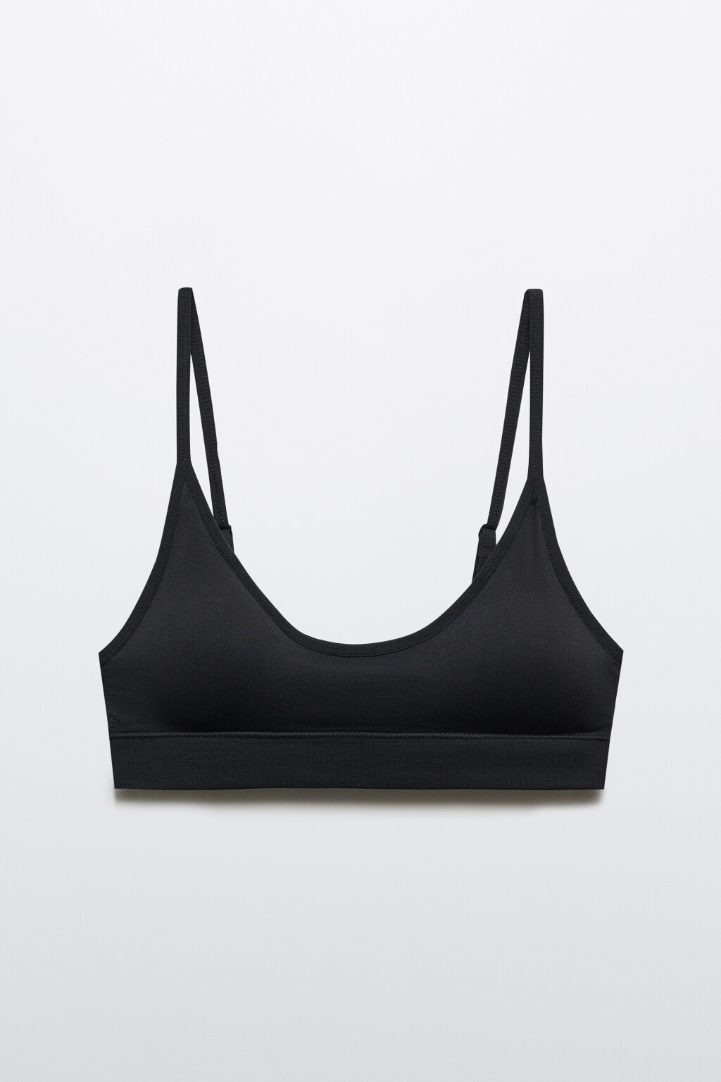 Бюстгальтер-топ бесшовный - цвет черный - 1